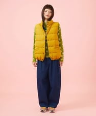 GJJLD31300 Jocomomola(ホコモモラ) 【2WAY 】Arte enlatado リバーシブルダウンベスト マスタード