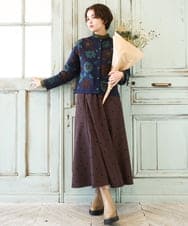 GJKAD34110 Jocomomola(ホコモモラ) ベアスムース ハイネックレースカットソー オレンジ