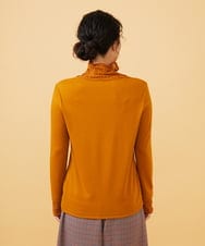 GJKAD34110 Jocomomola(ホコモモラ) ベアスムース ハイネックレースカットソー オレンジ