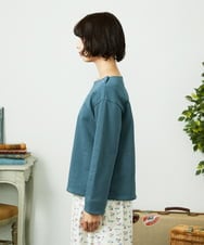GJKDD01200 Jocomomola(ホコモモラ) Palominos flor フラワーアップリケカットソー ブルー