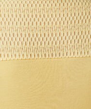 GJKFD33110 Jocomomola(ホコモモラ) フライス幾何レースドッキングカットソー イエロー