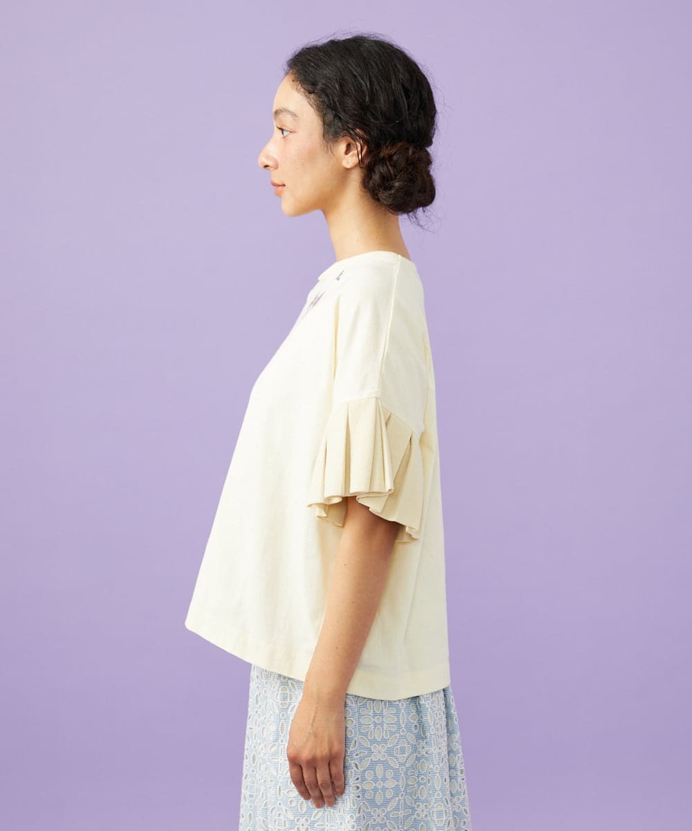 GJKGD71180 Jocomomola(ホコモモラ) Pensamiento ニットドッキングカットソー アイボリー