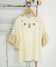 GJKGD71180 Jocomomola(ホコモモラ) Pensamiento ニットドッキングカットソー アイボリー