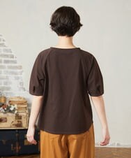 GJKJB38170 Jocomomola(ホコモモラ) Jardines フラワーモチーフクラフトカットソー ブラウン