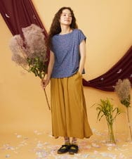 GJKJD30180 Jocomomola(ホコモモラ) 【接触冷感】Onditas ドットプリントカットソー パープル