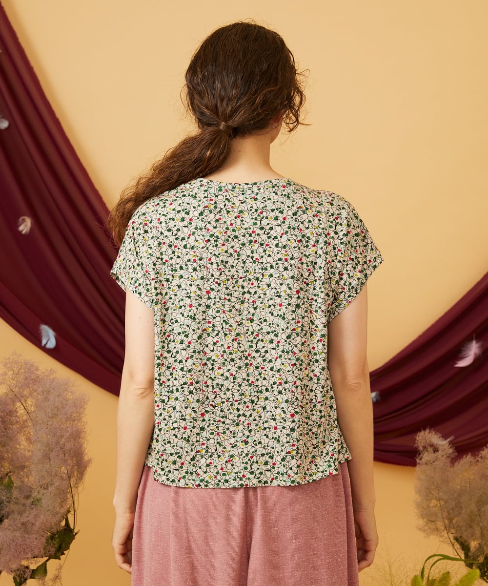GJKJD30180 Jocomomola(ホコモモラ) 【接触冷感】Onditas ドットプリントカットソー アイボリー