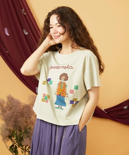 GJKJD33160 Jocomomola 【接触冷感】Amigo ガールプリントTシャツ