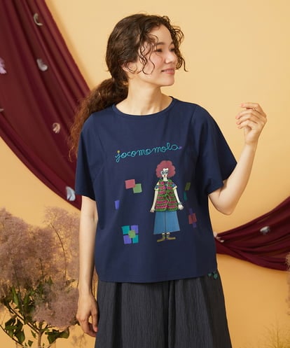 GJKJD33160 Jocomomola 【接触冷感】Amigo ガールプリントTシャツ