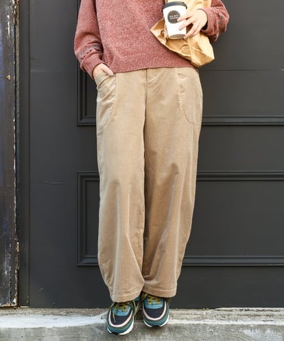 GJLAD02180  Arriate コーデュロイワイドストレートパンツ