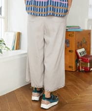 GJLGD36220 Jocomomola(ホコモモラ) Lino Facil リネンワイドストレートパンツ グレー