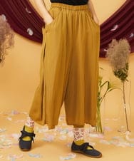 GJLJD33180 Jocomomola(ホコモモラ) Sacudida サテンワイドパンツ マスタード