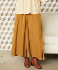 GJLJD33180 Jocomomola(ホコモモラ) Sacudida サテンワイドパンツ マスタード