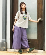 GJLJD33180 Jocomomola(ホコモモラ) Sacudida サテンワイドパンツ パープル