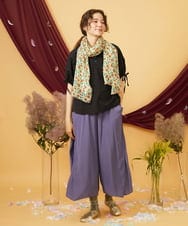 GJLJD33180 Jocomomola(ホコモモラ) Sacudida サテンワイドパンツ パープル