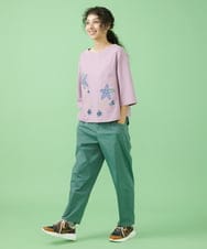 GJLJT37160 Jocomomola(ホコモモラ) タイプライター テーパードパンツ グリーン