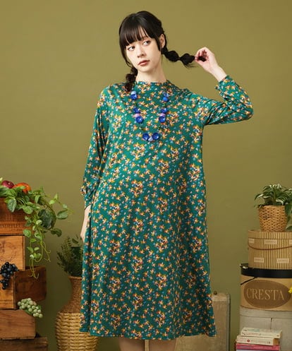 GJPJB42270  Petalo フラワープリントワンピース