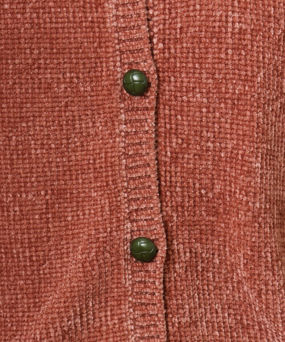 GJSAD31220 Jocomomola(ホコモモラ) Hilo molle ニットカーディガン ピンク
