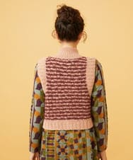 GJSAG31230 Jocomomola(ホコモモラ) Esponjoso ハイネックニットベスト レッド