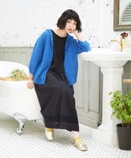 GJSGE33230 Jocomomola(ホコモモラ) Washi サマーニットカーディガン ブルー