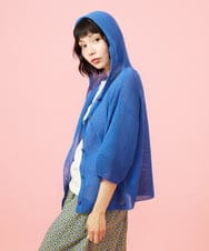 GJSGE33230 Jocomomola(ホコモモラ) Washi サマーニットカーディガン ブルー