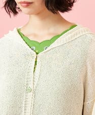 GJSGE33230 Jocomomola(ホコモモラ) Washi サマーニットカーディガン アイボリー