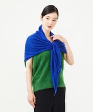 GK3AG01170 Sybilla(シビラ) カシミヤ三角ストール ブルー