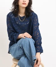 K2BFS25049 a.v.v(アー・ヴェ・ヴェ) カットジャガードプルオーバー ネイビー