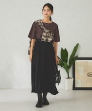 K2BJA05049 a.v.v(アー・ヴェ・ヴェ) オンブレーチェックシャツ ブラック