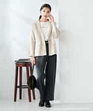 K2CKA11079 a.v.v(アー・ヴェ・ヴェ) ニットジャケット グレージュ