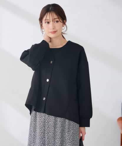 K2CKD08059 a.v.v 異素材ドッキング ダンボール Vネック カーディガン