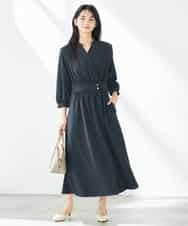 K2EGA11109 a.v.v(アー・ヴェ・ヴェ) カシュクールワンピース ネイビー