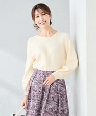 K2FAD10044 a.v.v(アー・ヴェ・ヴェ) 【洗える】求心風クルーネックニット【新色追加】 レッド