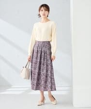 K2FAD10044 a.v.v(アー・ヴェ・ヴェ) 【洗える】求心風クルーネックニット【新色追加】 レッド