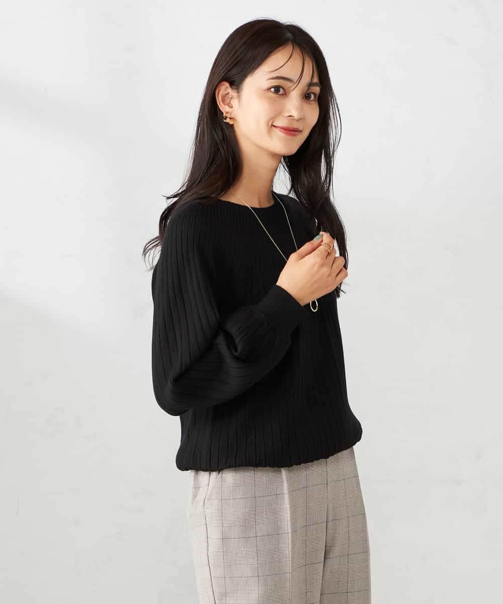 K2FAD10044 a.v.v(アー・ヴェ・ヴェ) 【洗える】求心風クルーネックニット【新色追加】 レッド