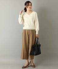 K2FAS59034 a.v.v(アー・ヴェ・ヴェ) パフスリーブVネックニット アイボリー