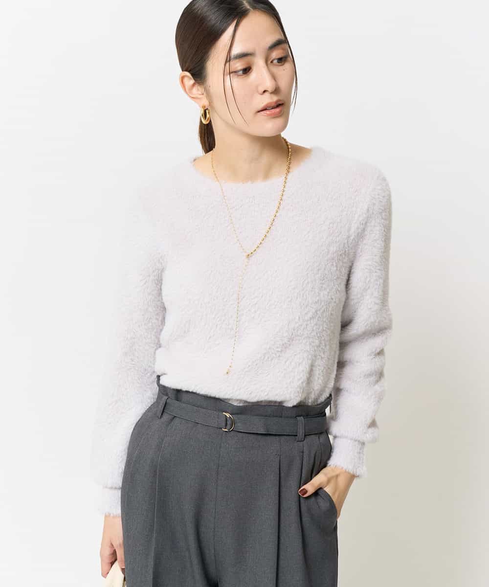 K2FBA44044 a.v.v(アー・ヴェ・ヴェ) ヘアリーフェザーニット グレージュ