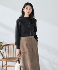 K2FKA24044 a.v.v(アー・ヴェ・ヴェ) プチハイネック針抜きニット【新色追加】 ラベンダー
