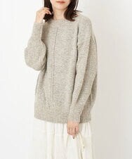 K2FKP45054 a.v.v(アー・ヴェ・ヴェ) MIXヤーンクルーネックニット ベージュ