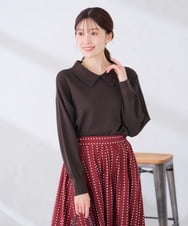 K2FLD28049 a.v.v(アー・ヴェ・ヴェ) 前後2WAY ロールネック ニット レッド