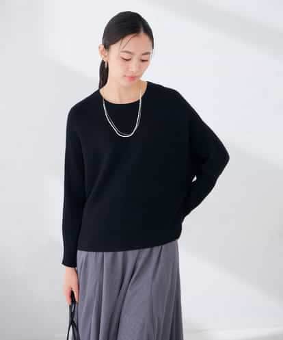 K2FLD37049 a.v.v 【雑誌InRed(宝島社)11月号掲載】バックパール ショート丈 ニット