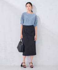 K2HHD41059 a.v.v(アー・ヴェ・ヴェ) ストレッチナロースカート ベージュ