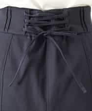 K2HHP38059 a.v.v(アー・ヴェ・ヴェ) バックレースアップナロースカート ネイビー