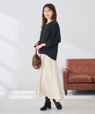 K2HJD04069 a.v.v(アー・ヴェ・ヴェ) 【2WAY/洗える】シアーチェックリバーシブルスカート グリーン