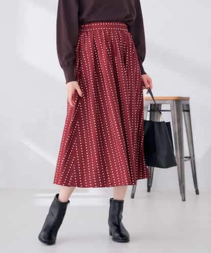 K2HLD15069 a.v.v 【雑誌InRed(宝島社)11月号掲載】リバーシブル タック フレア スカート