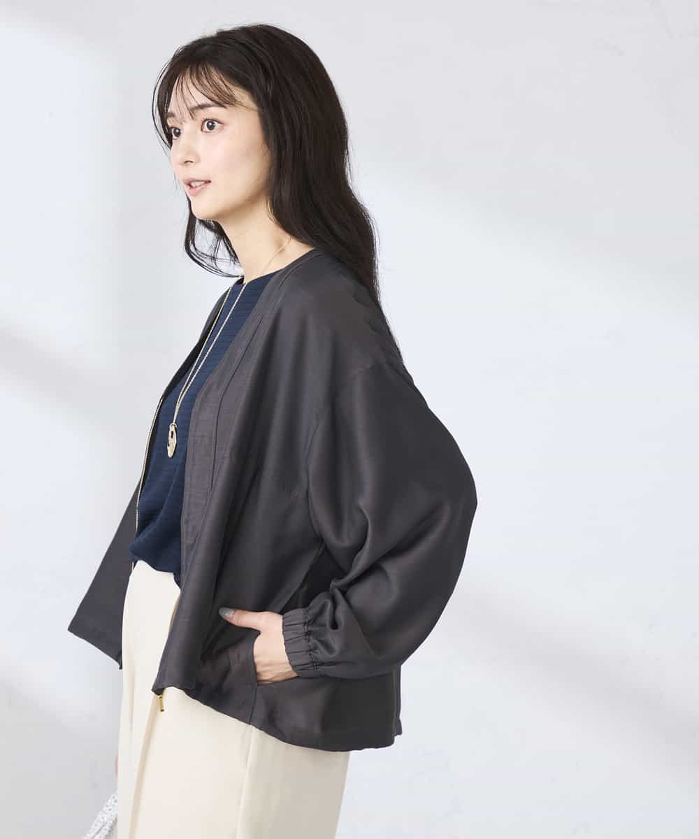 K2JFD12089 a.v.v(アー・ヴェ・ヴェ) Vネックシアーブルゾン ベージュ