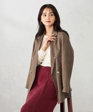 K2JJA06109 a.v.v(アー・ヴェ・ヴェ) 【マシンウォッシャブル】ダブルブレストジャケット ネイビー