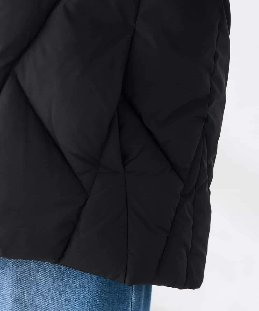 K2JKD04139 a.v.v(アー・ヴェ・ヴェ) 袖ニットドッキング キルト中綿 ブルゾン【Sorona（ソロナ）中綿】 アイボリー