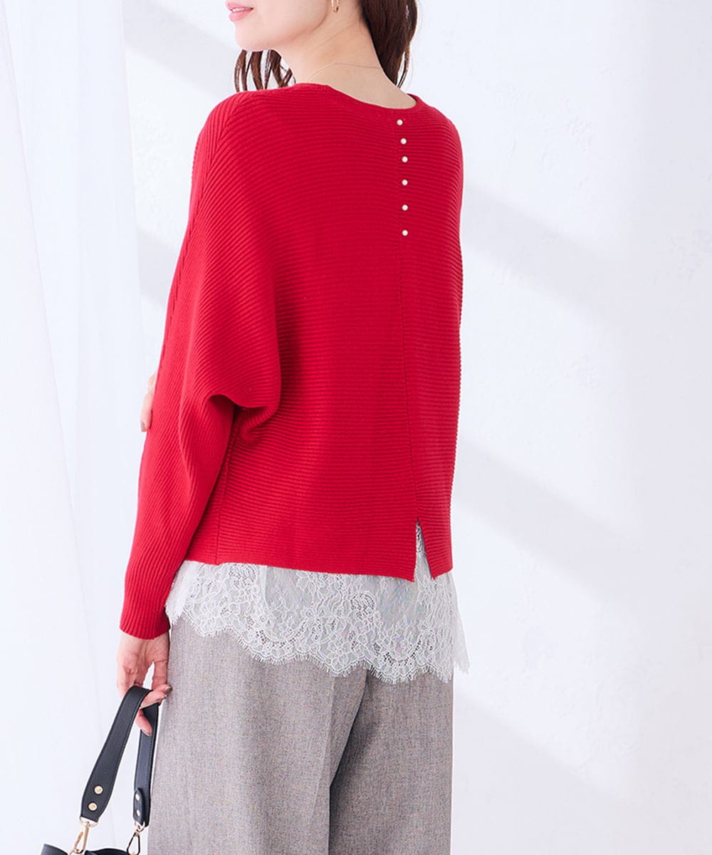 K2KAG03035 a.v.v(アー・ヴェ・ヴェ) 【雑誌InRed(宝島社)11月号掲載】チュールレースヘムロンT ホワイト