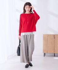 K2KAG03035 a.v.v(アー・ヴェ・ヴェ) 【雑誌InRed(宝島社)11月号掲載】チュールレースヘムロンT ホワイト