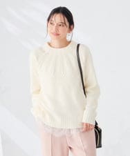 K2KAG03035 a.v.v(アー・ヴェ・ヴェ) 【雑誌InRed(宝島社)11月号掲載】チュールレースヘムロンT ホワイト